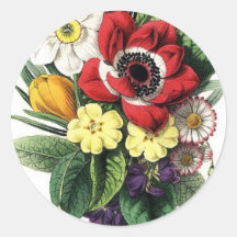 Vintage Bouquet, Flowers Stickers