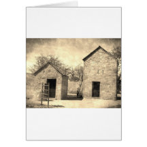 Vintage Brick Homestead Buildings Cards