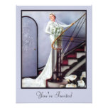 Vintage Bridal Print Invitation