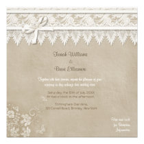 Vintage Butterfly Lace Wedding Invitation invitations
