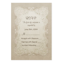 Vintage Butterfly Lace Wedding - RSVP business cards