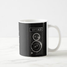 Vintage Camera Lens On Mug or Drinks Glass