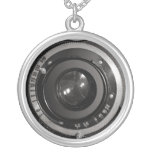 Vintage Camera Lens on Silver Plated Necklace