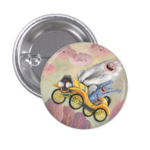 Vintage Car with Monsters Buttons