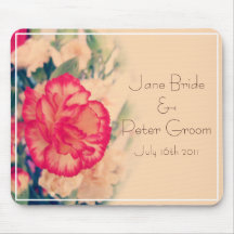 Vintage Carnation Wedding,  souvenir mousepad