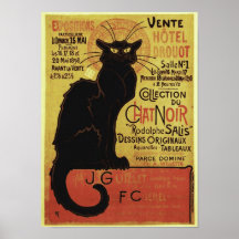 Vintage Chat Noir, Vente Hôtel Drouot Steinlen Posters