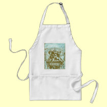 Vintage Cherub Save the Date Design aprons