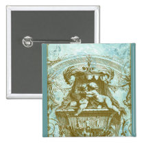 Vintage Cherub Save the Date Design buttons
