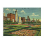 Vintage Chicago Skyline Postcard
