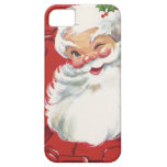 Vintage Christmas, Jolly Santa Claus Winking iPhone 5 Cases