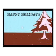 VINTAGE CHRISTMAS POSTCARD, HAPPY HOLIDAYS