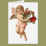 Vintage Christmas, Victorian Angel Floral Wreath cards
