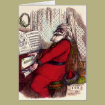 Vintage Christmas, Victorian Santa Claus Piano cards