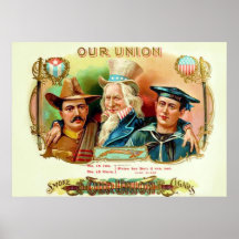 Vintage Cigar Box Label Poster