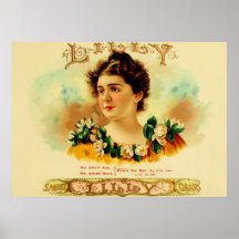 Vintage Cigar Box Label Print