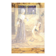 Vintage Cinderella and Fairy Godmother Fairy Tale Custom Stationery