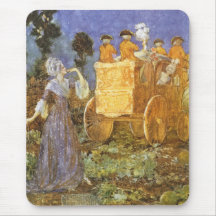 Vintage Cinderella, Fairy Godmother, Golden Coach Mouse Pad