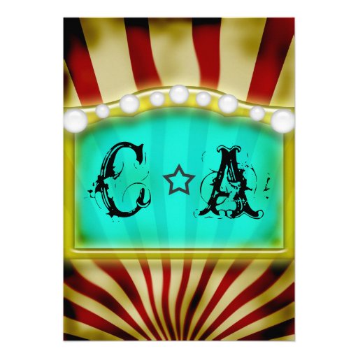 Vintage Circus Big top wedding invitation