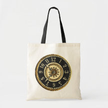 Vintage Clock Tote Bag