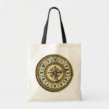 Vintage Clock Tote Bags