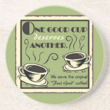 Vintage Coffee Ad Coaster
