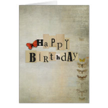 Vintage Collage Birthday Card