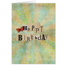 Vintage Collage Birthday Card