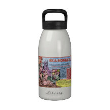 Vintage Comic Book Ads water bottle