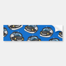 Vintage Cop Car Bumper Stickers