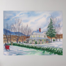 Vintage Country Christmas Print
