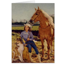 Vintage Cowgirl Greeting Cards