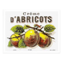 Vintage Creme d'Abricots Ad – Postcard