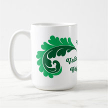 Vintage damask leaf Valiantly Vegan Mug