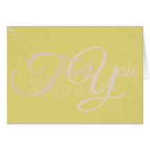 Vintage Damask Wedding Thank You Card