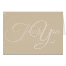Vintage Damask Wedding Thank You Card