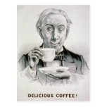 Vintage Delicious Coffee Postcard