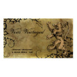 Vintage Distressed Lion & Thorns Business Cards
