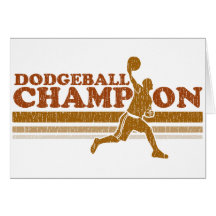 Vintage Dodgeball Champion Greeting Card