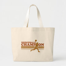 Vintage Dodgeball Champion Tote Bags