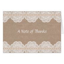 Vintage Doily Thank You Card