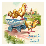 Vintage Easter Chicks Invitations