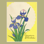 Vintage Easter, Joyous Easter Floral Purple Irises postcards