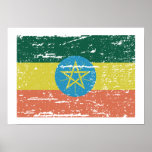 Vintage Ethiopia Flag Posters