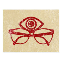 Vintage Eye & Eyeglasses Postcard