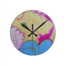 Vintage Fabric Wall Clock