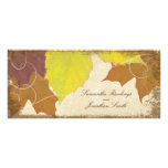 Vintage Fall Wedding Church Program  Autumn Leaves Rack Card Design