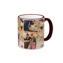 Vintage Family Vacation Via Seaplane w Propellers Mug
