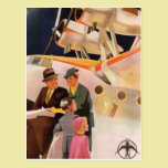 Vintage Family Vacation Via Seaplane w Propellers postcards