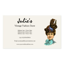 Vintage Fashions Business Cards