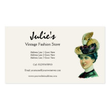 Vintage Fashions Business Cards